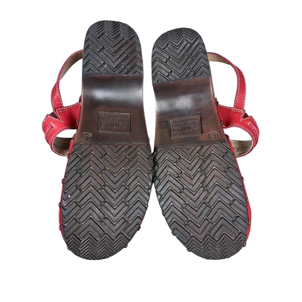 Sanita Clare Women's Mary Jane Clog in‎ Red Leather adjustable Clog 43 - Picture 7 of 9
